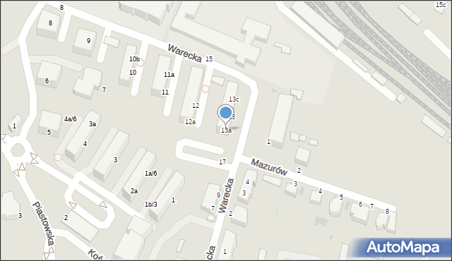 Malbork, Plac Narutowicza Gabriela, 13a, mapa Malborka