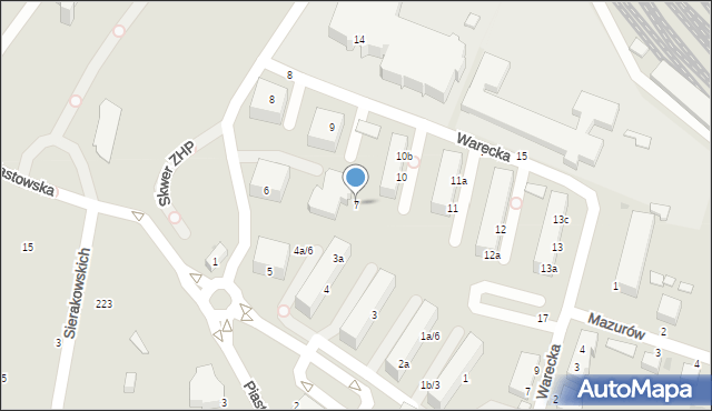 Malbork, Plac Narutowicza Gabriela, 7, mapa Malborka