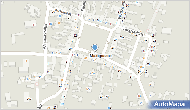 Małogoszcz, Plac Kościuszki Tadeusza, gen., 13b, mapa Małogoszcz