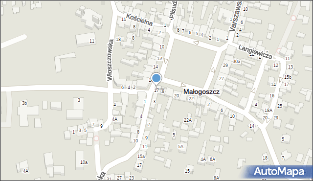 Małogoszcz, Plac Kościuszki Tadeusza, gen., 17, mapa Małogoszcz