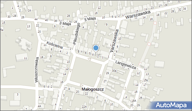 Małogoszcz, Plac Kościuszki Tadeusza, gen., 3, mapa Małogoszcz