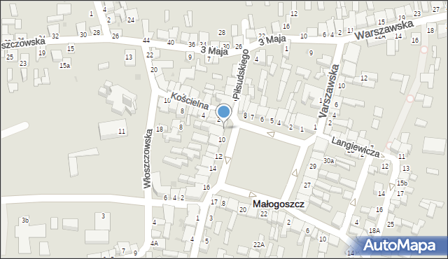 Małogoszcz, Plac Kościuszki Tadeusza, gen., 9, mapa Małogoszcz