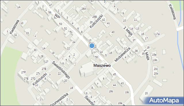 Maszewo, Plac Wolności, 1, mapa Maszewo