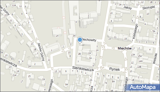 Miechów, Plac Kościuszki Tadeusza, gen., 1A, mapa Miechów