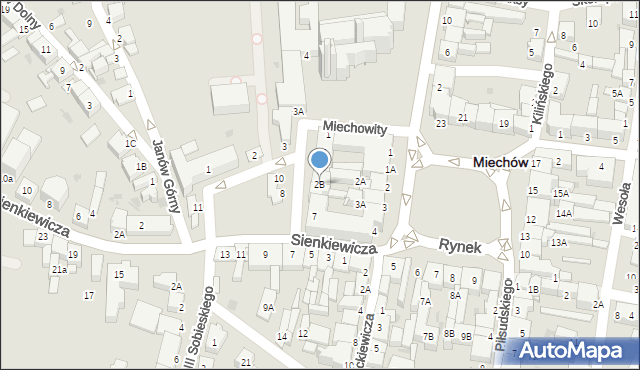 Miechów, Plac Kościuszki Tadeusza, gen., 2B, mapa Miechów