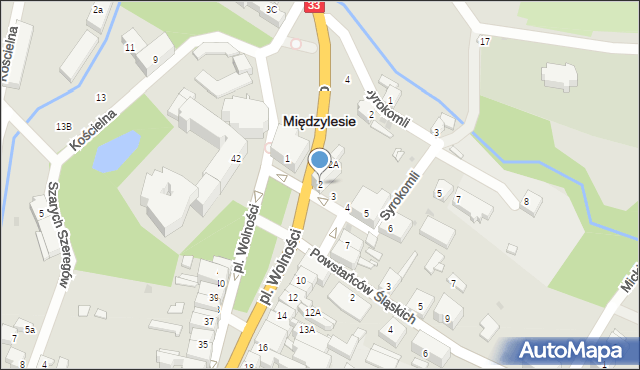 Międzylesie, Plac Wolności, 2, mapa Międzylesie