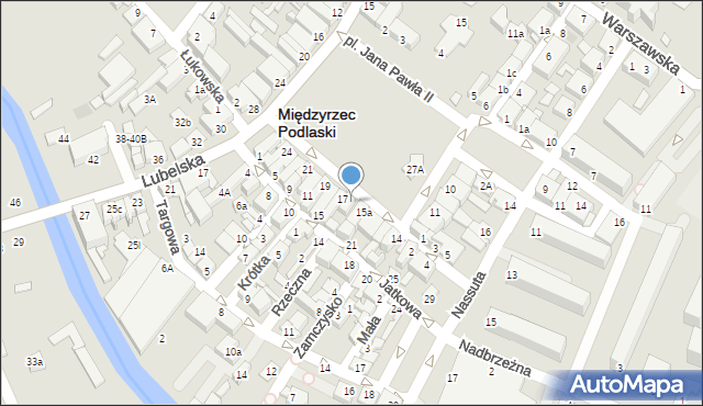 Międzyrzec Podlaski, Plac Jana Pawła II, 16, mapa Międzyrzec Podlaski