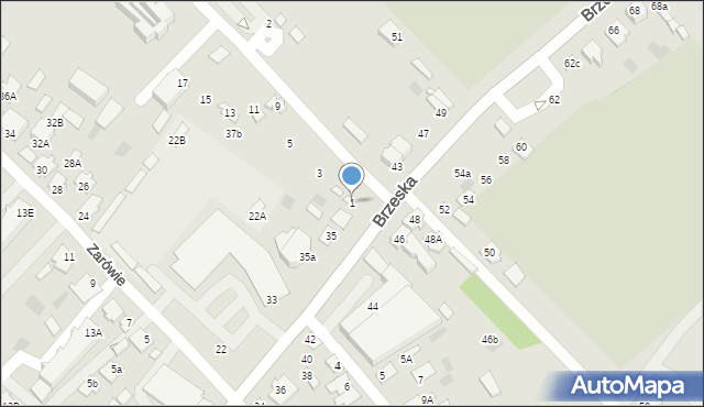 Międzyrzec Podlaski, Pleszczyńskiego Adolfa, ks., 1, mapa Międzyrzec Podlaski