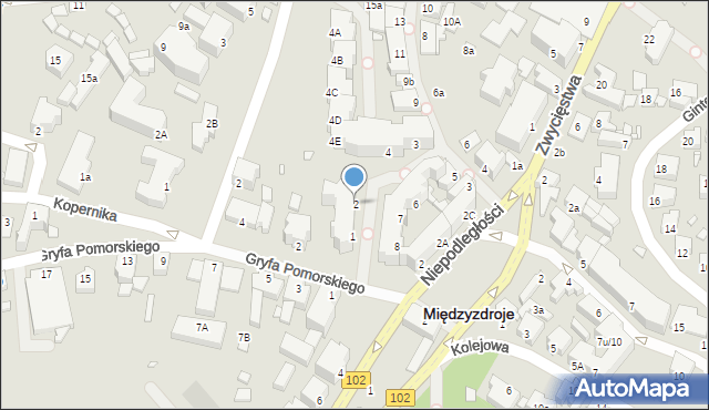 Międzyzdroje, Plac Neptuna, 2, mapa Międzyzdroje