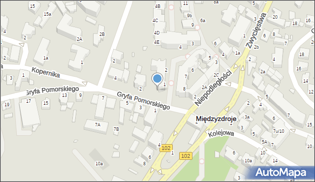 Międzyzdroje, Plac Neptuna, 8b, mapa Międzyzdroje