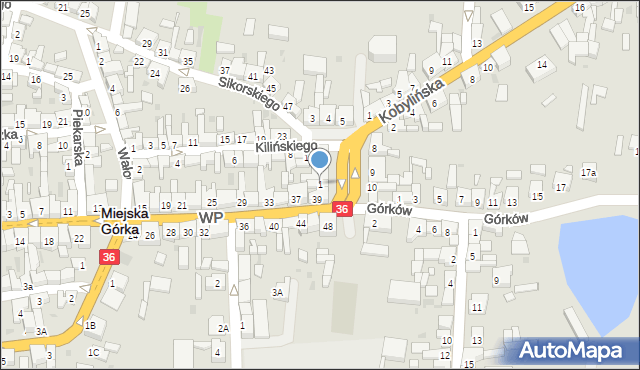 Miejska Górka, Plac Powstańców Wielkopolskich, 1, mapa Miejska Górka