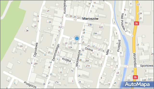 Mieroszów, Plac Niepodległości, 14, mapa Mieroszów