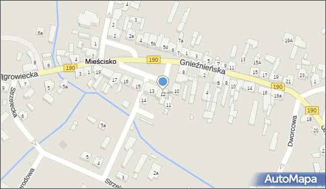 Mieścisko, Plac Powstańców Wielkopolskich, 12, mapa Mieścisko