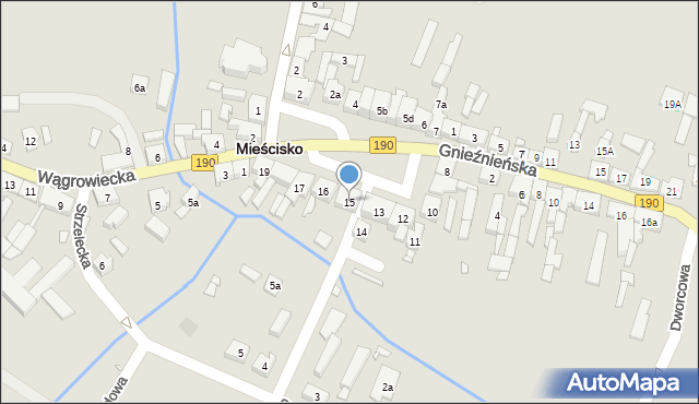 Mieścisko, Plac Powstańców Wielkopolskich, 15, mapa Mieścisko