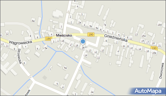 Mieścisko, Plac Powstańców Wielkopolskich, 15, mapa Mieścisko