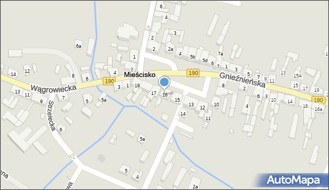 Mieścisko, Plac Powstańców Wielkopolskich, 16, mapa Mieścisko