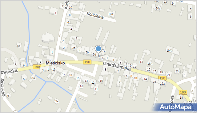 Mieścisko, Plac Powstańców Wielkopolskich, 6, mapa Mieścisko