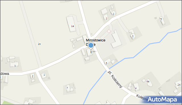 Mirostowice Dolne, Plac Kościelny, 6, mapa Mirostowice Dolne