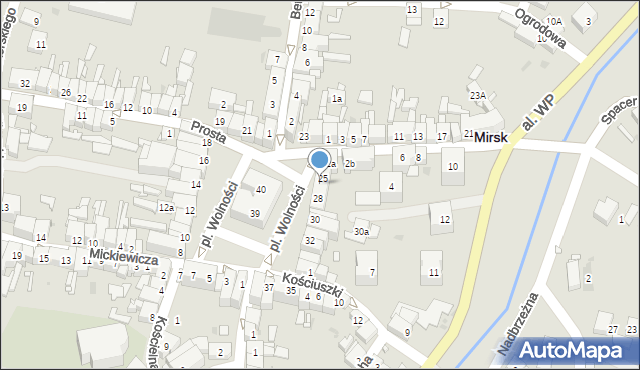 Mirsk, Plac Wolności, 26, mapa Mirsk