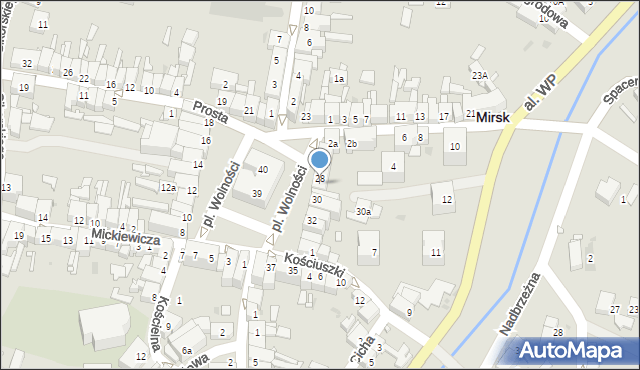 Mirsk, Plac Wolności, 29, mapa Mirsk