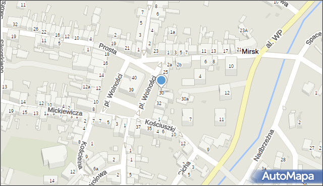 Mirsk, Plac Wolności, 30, mapa Mirsk