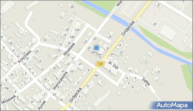 Mogielnica, Plac Dół, 12c, mapa Mogielnica