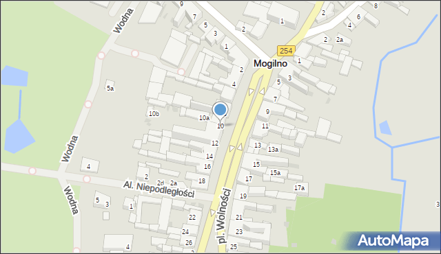 Mogilno, Plac Wolności, 10, mapa Mogilno