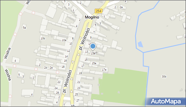 Mogilno, Plac Wolności, 13a, mapa Mogilno