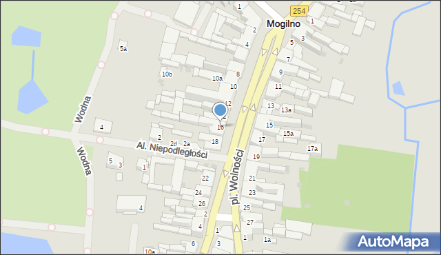 Mogilno, Plac Wolności, 16, mapa Mogilno