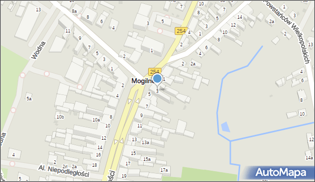 Mogilno, Plac Wolności, 3, mapa Mogilno