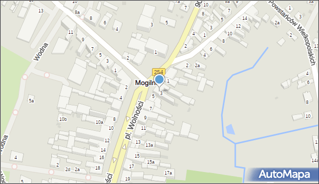 Mogilno, Plac Wolności, 3a, mapa Mogilno