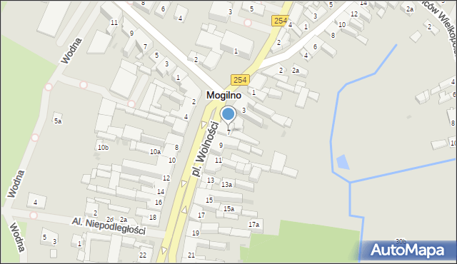 Mogilno, Plac Wolności, 7, mapa Mogilno