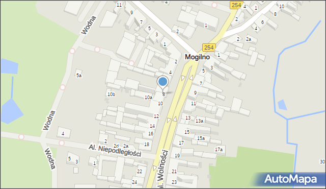 Mogilno, Plac Wolności, 8, mapa Mogilno