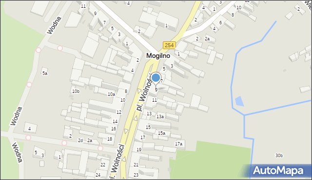 Mogilno, Plac Wolności, 9, mapa Mogilno