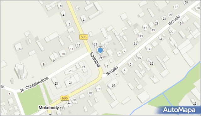 Mokobody, Plac Chreptowicza, 15, mapa Mokobody