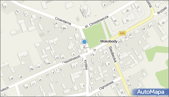 Mokobody, Plac Chreptowicza, 4a, mapa Mokobody