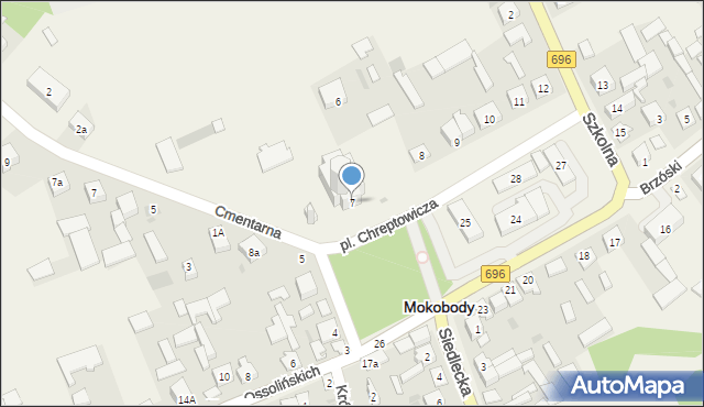 Mokobody, Plac Chreptowicza, 7, mapa Mokobody