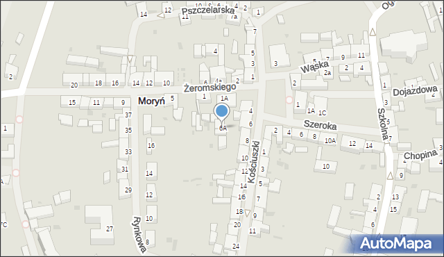 Moryń, Plac Wolności, 6A, mapa Moryń