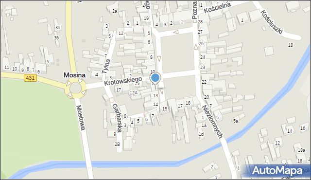Mosina, Plac 20 Października, 12, mapa Mosina