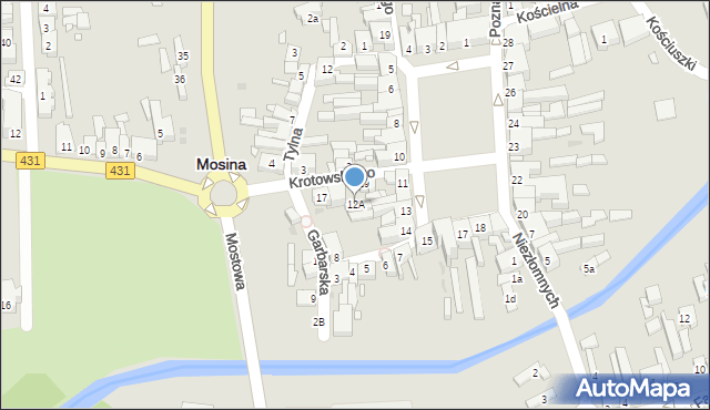 Mosina, Plac 20 Października, 12A, mapa Mosina