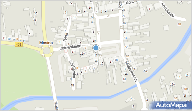 Mosina, Plac 20 Października, 13, mapa Mosina