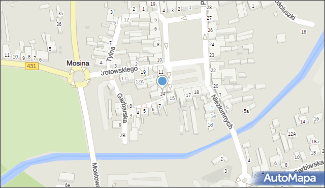 Mosina, Plac 20 Października, 14, mapa Mosina