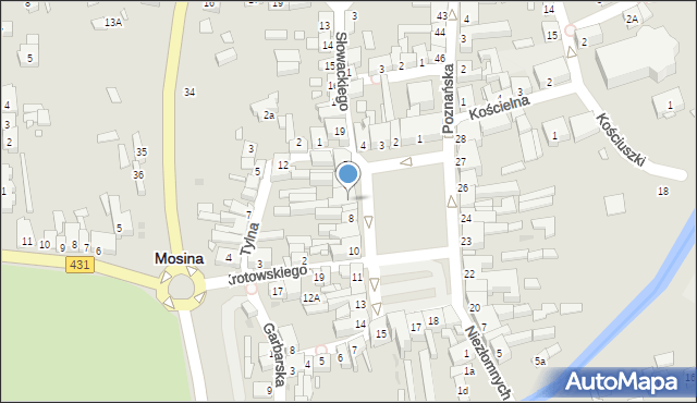 Mosina, Plac 20 Października, 7, mapa Mosina