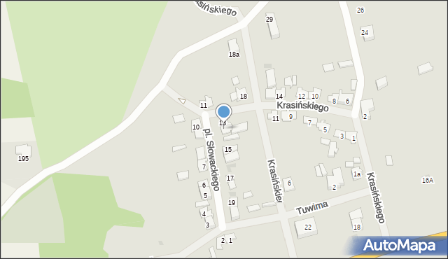 Mrągowo, Plac Słowackiego Juliusza, 14, mapa Mrągowo