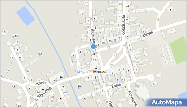 Mrocza, Plac 1 Maja, 14, mapa Mrocza