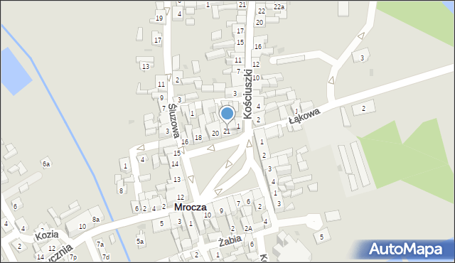 Mrocza, Plac 1 Maja, 21, mapa Mrocza