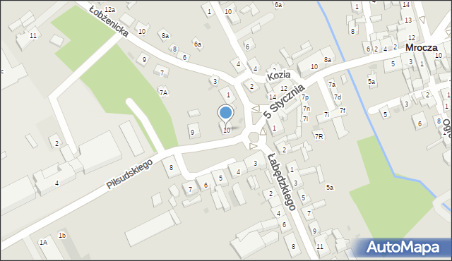 Mrocza, Plac Wolności, 10, mapa Mrocza