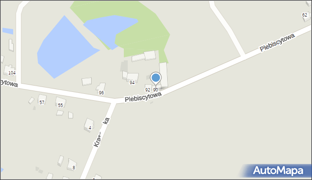 Mysłowice, Plebiscytowa, 90, mapa Mysłowice