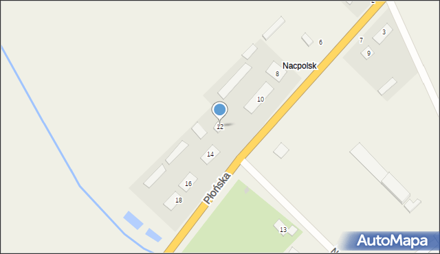 Nacpolsk, Płońska, 12, mapa Nacpolsk