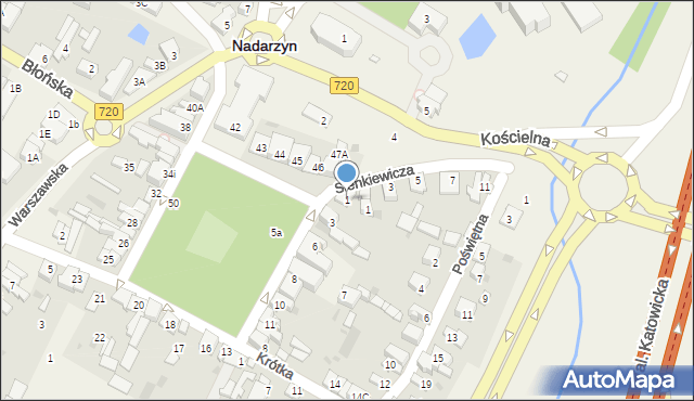 Nadarzyn, Plac Poniatowskiego, 1, mapa Nadarzyn
